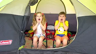 Diana and Roma 24 Hours Overnight In A Tent Challenge