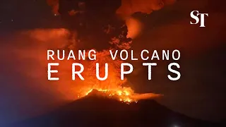 Hundreds evacuated after Ruang volcano in Indonesia erupts