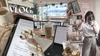 study vlog ☕ cafe visits, making flashcards, lots of studying + unboxing bts 2022 season's greetings