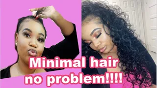 How to make your half wig blend with minimal leave out