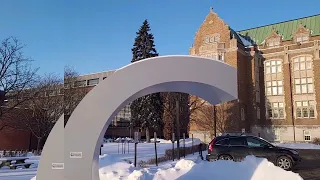 Tour walk outside Concordia University-Loyola