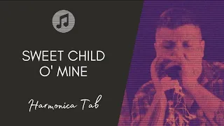 🎶 Sweet Child O' Mine - Guns N' Roses (Harmonica Tab - na Gaita com Tablatura)