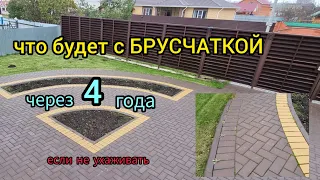 что стало с брусчаткой через 4 года / трава на брусчатке, что делать?