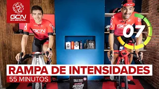 Sesión de Rodillo de 55 Minutos | Entrenamiento con Variedad de Intensidades