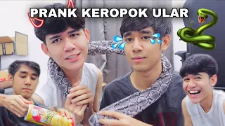 PRANK KEROPOK ULAR 🐍 AQILZULKIFLEE TERKEJUT MELATAH 🤣