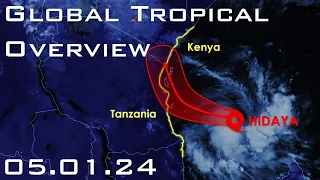 Tropical Cyclone Hidaya Tracking Toward Tanzania and Kenya