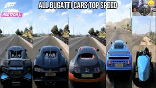 Forza Horizon 5 || All Bugatti Cars || Top Speed Battle || Top Speed Test ||