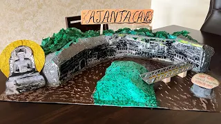 Ajanta caves 3b model #ajantacaves #3dmodel #schoolproject #cavesmodel #caves