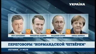 Порошенко сообщил лидерам государств нормандской четвёрки о ситуации на востоке Украины