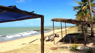 【4K】Praia de Caraiva | Beach and river of Caraiva - BAHIA