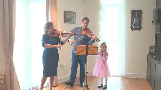 April 2020 Bartok Bagpipes originally for two violins. Natalia Lomeiko, Yuri Zhislin, Anya Zhislin