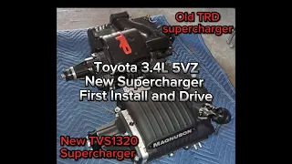 3.4L 5VZ TVS1320 Magnuson Supercharger installed and driving. First install and Drive