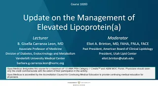 Update on the management of elevated Lp(a) - CME