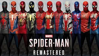 Spider-Man Remastered PS5 - All Suits Showcase (2018 - 2021)