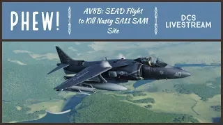 AV8B Harrier SEAD Flight to Kill Nasty SA11 Site - DCS World