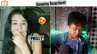 NYANYIIN CEWE CANTIK ROMANIA KEMBARAN PRILLY TAPI... - OME TV INTERNASIONAL (Singing Reaction)