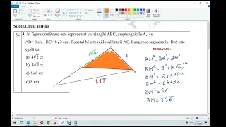 Simulare Matematică ILFOV- Rezolvări Evaluare Naţională - Noiembrie 2023