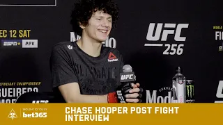 CHASE HOOPER POST FIGHT INTERVIEW - UFC 256