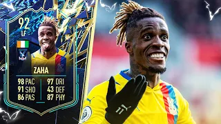 THIS CARDS A GLITCH!! 💨 92 TOTS Wilfried Zaha Player Review! FIFA 22 Ultimate Team