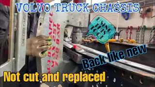 VOLVO TRUCK CHASSIS REPAIR!!. AFTER A HARD ACCIDENT