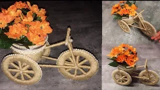 Jute Craft Ideas | Best out of Waste | DIY Tricycle vase | Jute crafts