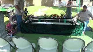 Lowering Dad's Casket 3-18-13