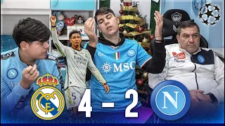 PECCATO... REAL MADRID-NAPOLI 4-2 | LIVE REACTION NAPOLETANI