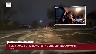 Pueblo road conditions Wednesday night