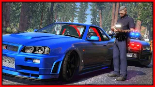 GTA 5 Roleplay - Fake Cop Steals Nissan Skyline GTR R34 | RedlineRP #973