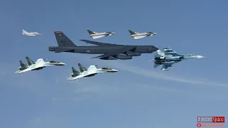 crazy stunts Su-27 Intercept French and US aircraft over the Black Sea