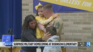 Surprise military homecoming at Grand Haven school
