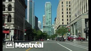 Driving Downtown, Montréal, Canada 4K (2022 Summer)