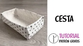 Cómo hacer una Cesta de tela. Patrón Gratis. DIY