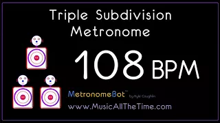 Triple subdivision metronome at 108 BPM MetronomeBot