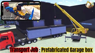 First Transport Job: Deliver Prefabricated Garage boxes ||| Construction Simulator 3 Episode #6