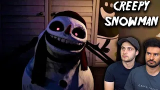 CREEPY Snow Man Tries To EAT Us | FNAF Like Christmas Horror Game | Frosty Nights