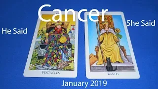 Cancer JANUARY 2019 HE SAID SHE SAID "NOT AGAIN!!!"