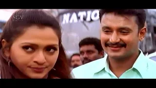 Darshan Movies - Darshan gets dropped by heroine kannada scenes | Swamy Kannada Movie