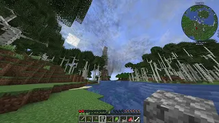 Tornado forming in Minecraft. Weather storms and tornadoes mod.