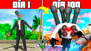 SOBREVIVÍ 100 DÍAS como MICROPHONEMAN en GTA 5!! (Skibidi Toilet mod)