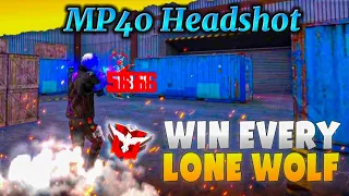 Lone Wolf chash squad gameplay /win every lone wolf /MP40 headshot video #headshot #free fire#long