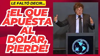 El que apuesta al dólar, pierde Es lo que le faltó decir a Milei. Atraso cambiario. #milei #política