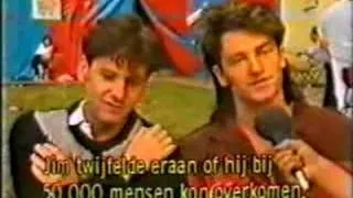 Bono and Jim Kerr joint interview 1983 (Werchter)