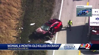 FHP: Osceola County crash leaves 4-month-old child, woman dead; 4 more hurt