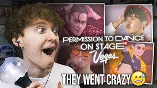 THEY WENT CRAZY! (BTS Permission to Dance 'On Stage' Live in Las Vegas | Fancam Reaction)