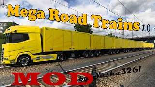 Mega Road Trains 1.0 MOD for Euro Truck Simulator 2.