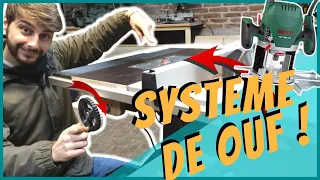 système de montée INCROYABLE !!! Défonceuse sous table (fait maison)