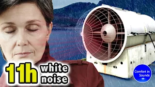 White noise, fall asleep instantly, gentle rain, tunnel fan sound for sleeping, studying, relaxing