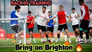 YES ✅️ Manchester United Back in Training as they Prepare for Brighton, Hojlund, Amrabat, Reguilon