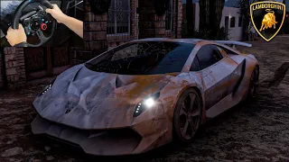 Rebuilding an Abandoned Lamborghini Sesto Elemento | Forza Horizon 5 | Logitech g29 gameplay